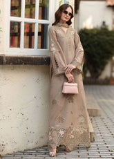 Noor By Saadia Asad Luxury Chikankari Lawn 3 Piece Unstitched Suit NSA26NLC D-3B