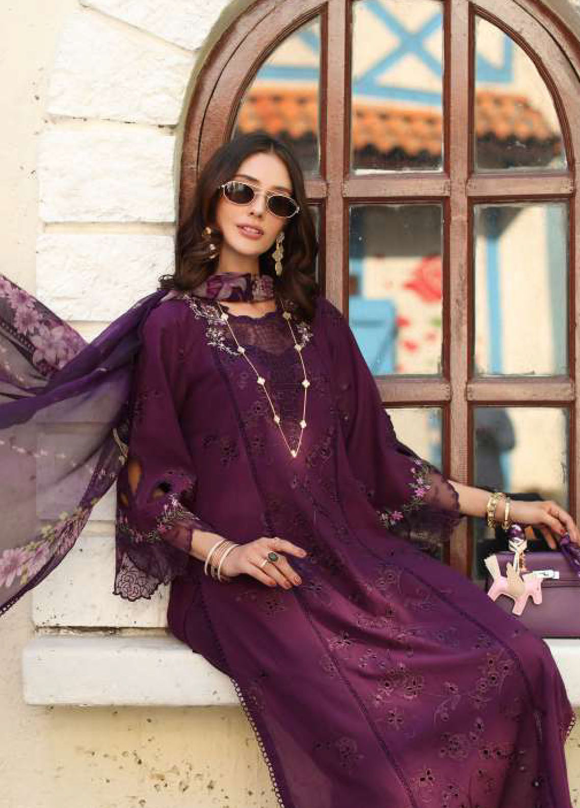 Noor By Saadia Asad Luxury Chikankari Lawn 3 Piece Unstitched Suit NSA26NLC D-5A Noor By Saadia Asad Luxury Chikankari Lawn 3 Piece Unstitched Suit NSA26NLC D-5A