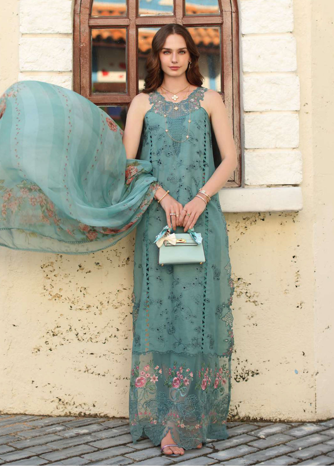 Noor By Saadia Asad Luxury Chikankari Lawn 3 Piece Unstitched Suit NSA26NLC D-5B Noor By Saadia Asad Luxury Chikankari Lawn 3 Piece Unstitched Suit NSA26NLC D-5B