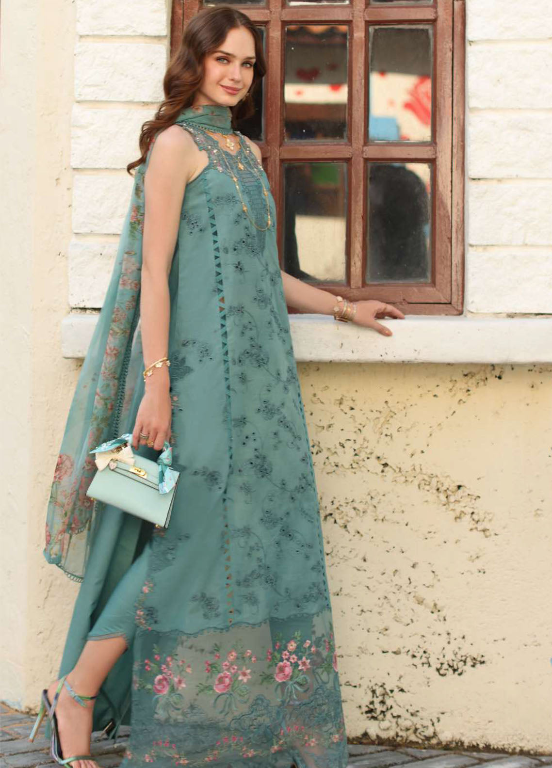 Noor By Saadia Asad Luxury Chikankari Lawn 3 Piece Unstitched Suit NSA26NLC D-5B Noor By Saadia Asad Luxury Chikankari Lawn 3 Piece Unstitched Suit NSA26NLC D-5B