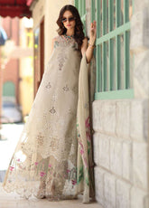 Noor By Saadia Asad Luxury Chikankari Lawn 3 Piece Unstitched Suit NSA26NLC D-6A