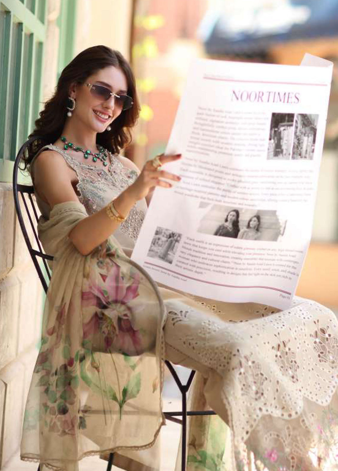 Noor By Saadia Asad Luxury Chikankari Lawn 3 Piece Unstitched Suit NSA26NLC D-6A Noor By Saadia Asad Luxury Chikankari Lawn 3 Piece Unstitched Suit NSA26NLC D-6A
