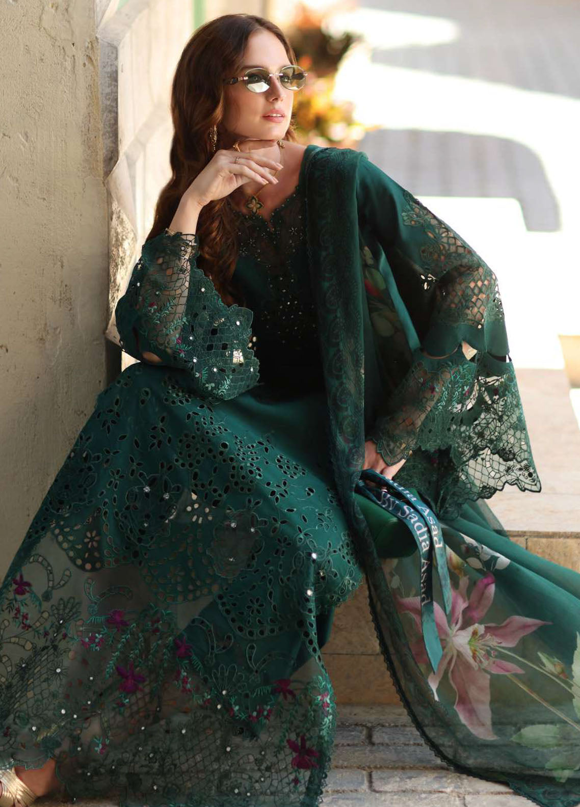 Noor By Saadia Asad Luxury Chikankari Lawn 3 Piece Unstitched Suit NSA26NLC D-6B Noor By Saadia Asad Luxury Chikankari Lawn 3 Piece Unstitched Suit NSA26NLC D-6B