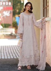 Noor By Saadia Asad Luxury Chikankari Lawn 3 Piece Unstitched Suit NSA26NLC D-7A
