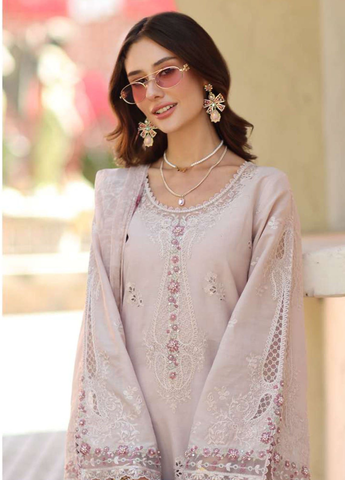 Noor By Saadia Asad Luxury Chikankari Lawn 3 Piece Unstitched Suit NSA26NLC D-7A Noor By Saadia Asad Luxury Chikankari Lawn 3 Piece Unstitched Suit NSA26NLC D-7A