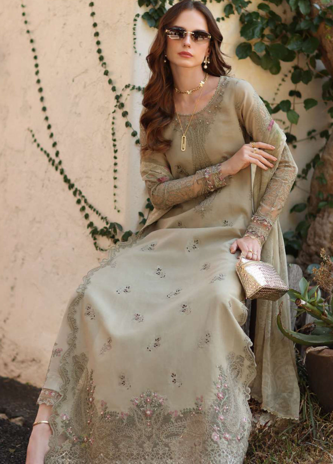 Noor By Saadia Asad Luxury Chikankari Lawn 3 Piece Unstitched Suit NSA26NLC D-7B Noor By Saadia Asad Luxury Chikankari Lawn 3 Piece Unstitched Suit NSA26NLC D-7B