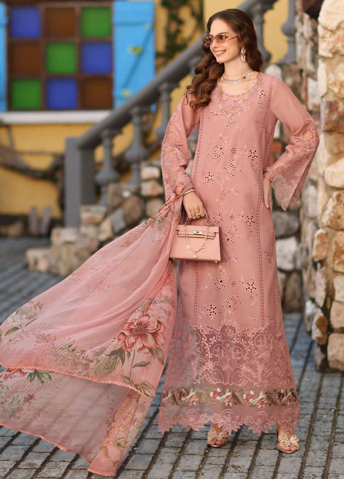 Noor By Saadia Asad Luxury Chikankari Lawn 3 Piece Unstitched Suit NSA26NLC D-8B Noor By Saadia Asad Luxury Chikankari Lawn 3 Piece Unstitched Suit NSA26NLC D-8B