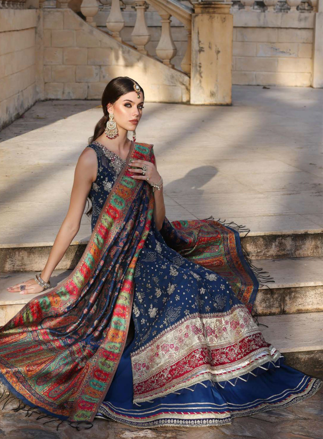 Noor Kaani By Saadia Asad Handmade Embroidered Chiffon 3 Piece Unstitched Suit SA23K D2 Noor Kaani By Saadia Asad Handmade Embroidered Chiffon 3 Piece Unstitched Suit SA23K D2