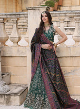 Noor Kaani By Saadia Asad Handmade Embroidered Net 3 Piece Unstitched Suit SA23K D1