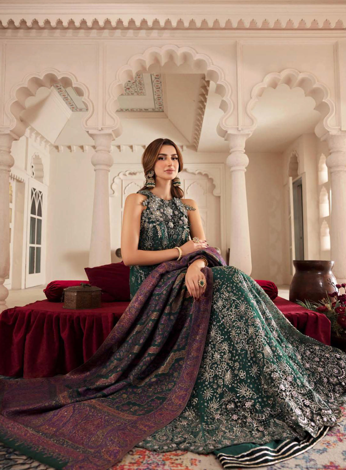 Noor Kaani By Saadia Asad Handmade Embroidered Net 3 Piece Unstitched Suit SA23K D1 Noor Kaani By Saadia Asad Handmade Embroidered Net 3 Piece Unstitched Suit SA23K D1