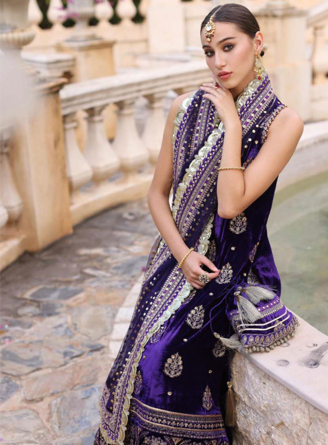 Noor Kaani By Saadia Asad Handmade Embroidered Velvet 3 Piece Unstitched Suit SA23K D4 Noor Kaani By Saadia Asad Handmade Embroidered Velvet 3 Piece Unstitched Suit SA23K D4