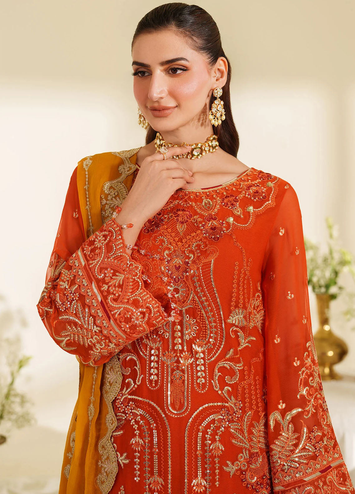 Noore By Imrozia Embroidered Chiffon 3 Piece Unstitched Suit IM25NLF D-M-100 SIRA Noore By Imrozia Embroidered Chiffon 3 Piece Unstitched Suit IM25NLF D-M-100 SIRA