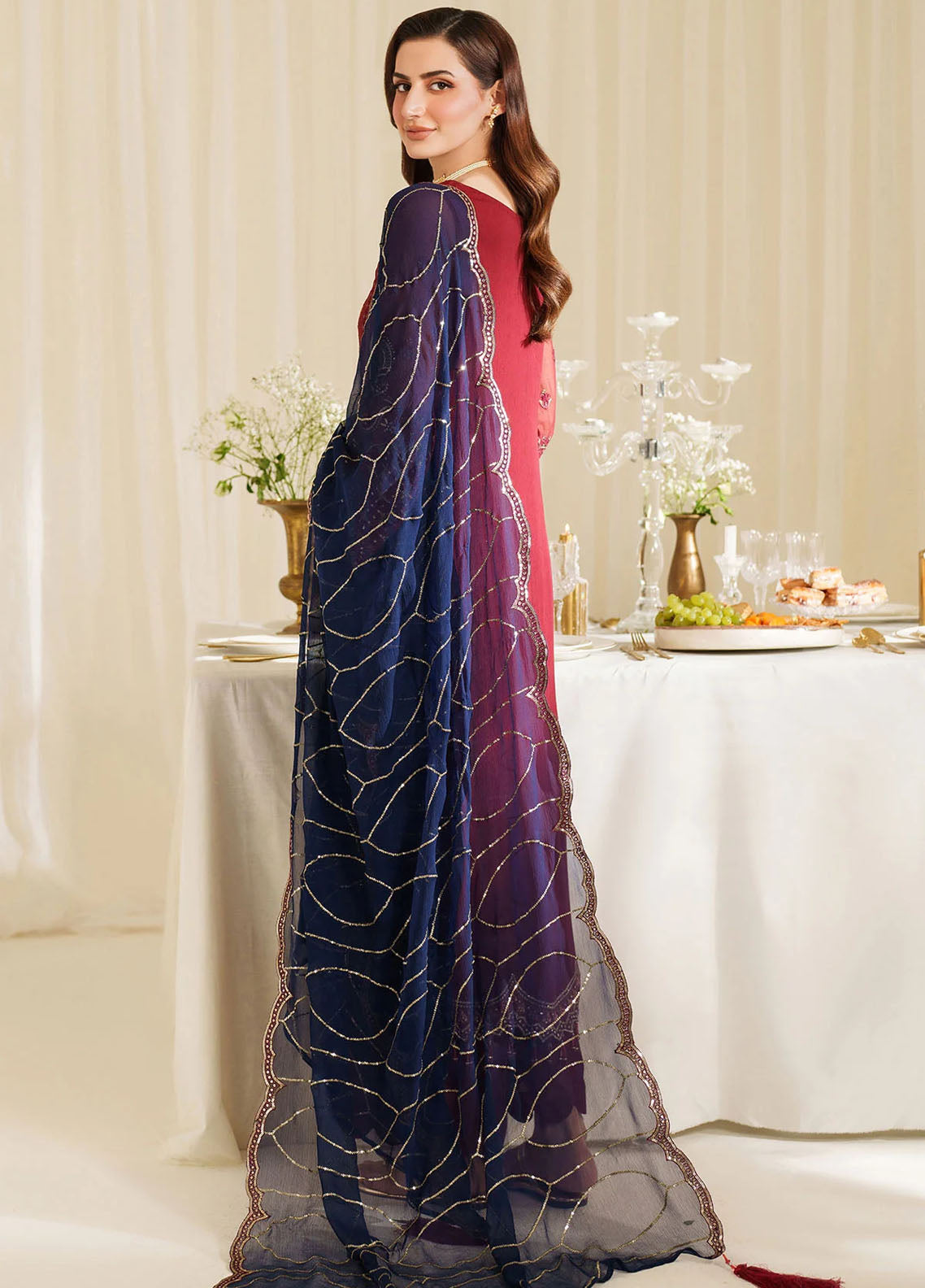 Noore By Imrozia Embroidered Chiffon 3 Piece Unstitched Suit IM25NLF D-M-94 SAIRA Noore By Imrozia Embroidered Chiffon 3 Piece Unstitched Suit IM25NLF D-M-94 SAIRA