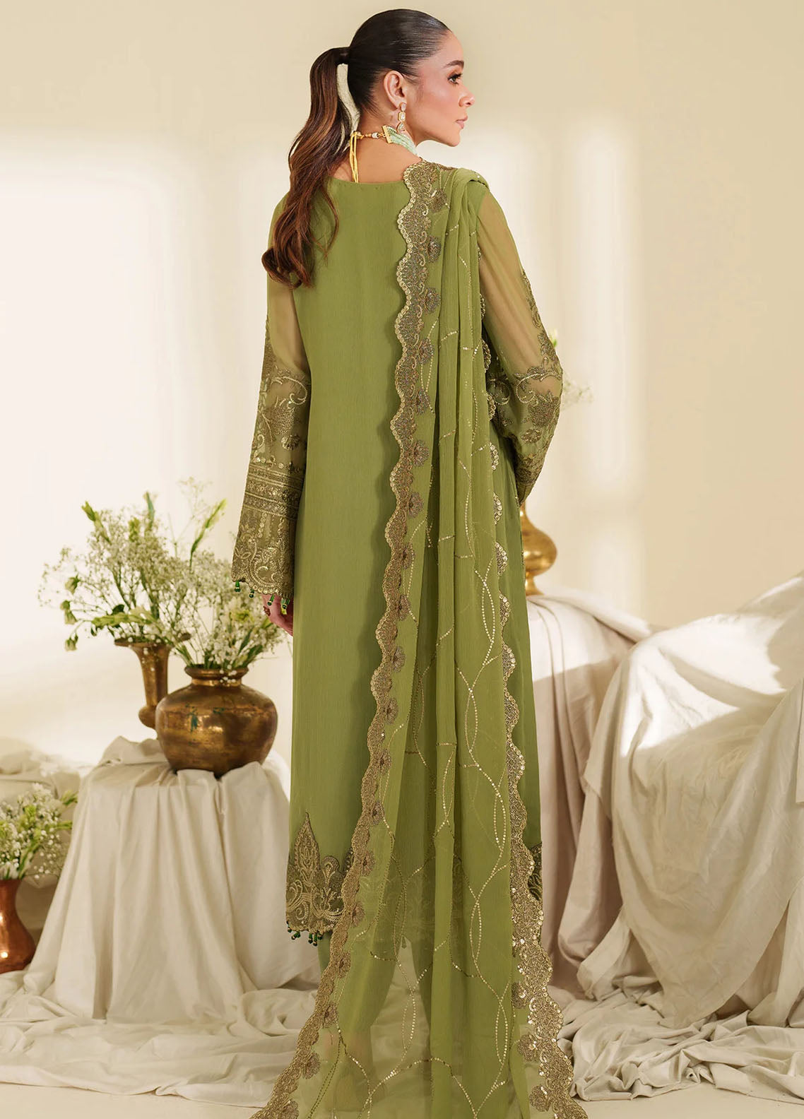 Noore By Imrozia Embroidered Chiffon 3 Piece Unstitched Suit IM25NLF D-M-99 MYRA Noore By Imrozia Embroidered Chiffon 3 Piece Unstitched Suit IM25NLF D-M-99 MYRA