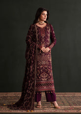 Nooresha By Emaan Adeel Embroidered Chiffon 3 Piece Unstitched Suit EA25N D-JENAN