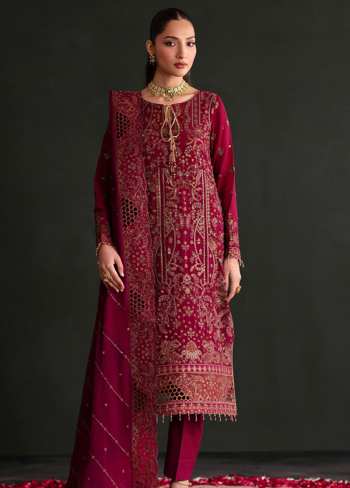Nooresha By Emaan Adeel Embroidered Chiffon 3 Piece Unstitched Suit EA25N D-NISHTA Nooresha By Emaan Adeel Embroidered Chiffon 3 Piece Unstitched Suit EA25N D-NISHTA