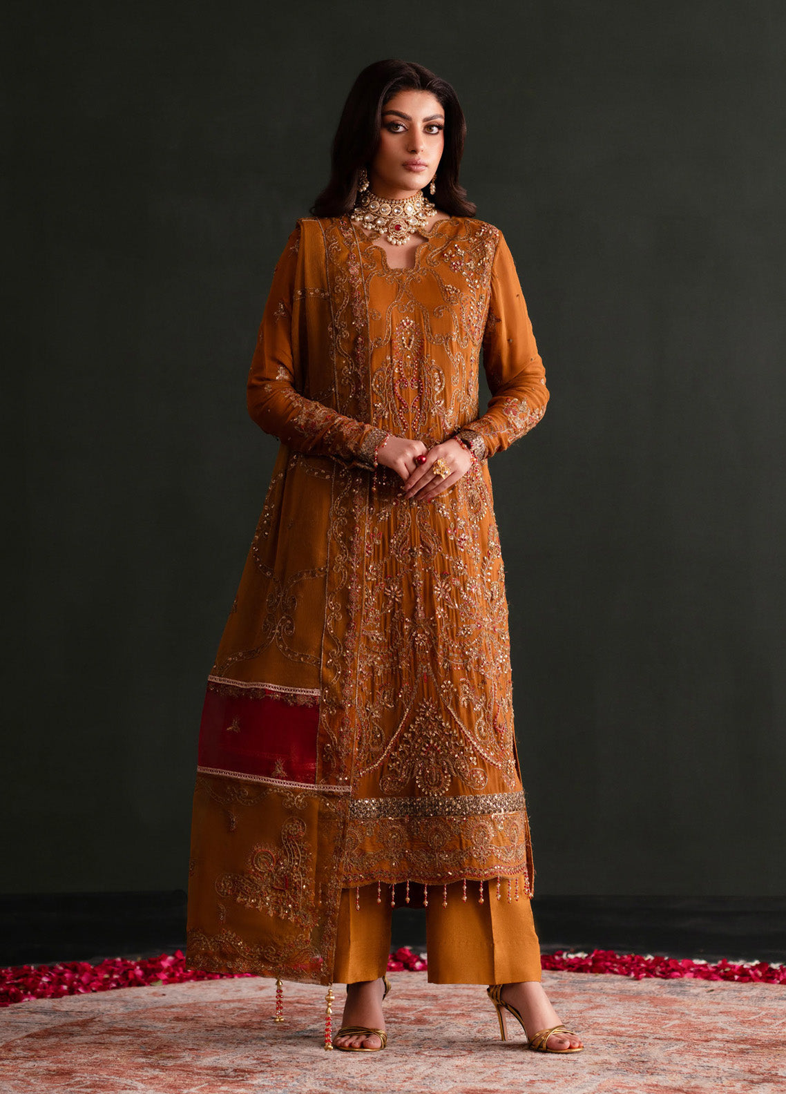 Nooresha By Emaan Adeel Embroidered Chiffon 3 Piece Unstitched Suit EA25N D-ZARANG Nooresha By Emaan Adeel Embroidered Chiffon 3 Piece Unstitched Suit EA25N D-ZARANG