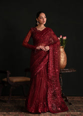 Nooresha By Emaan Adeel Embroidered Net 3 Piece Unstitched Suit EA25N D-LALISH