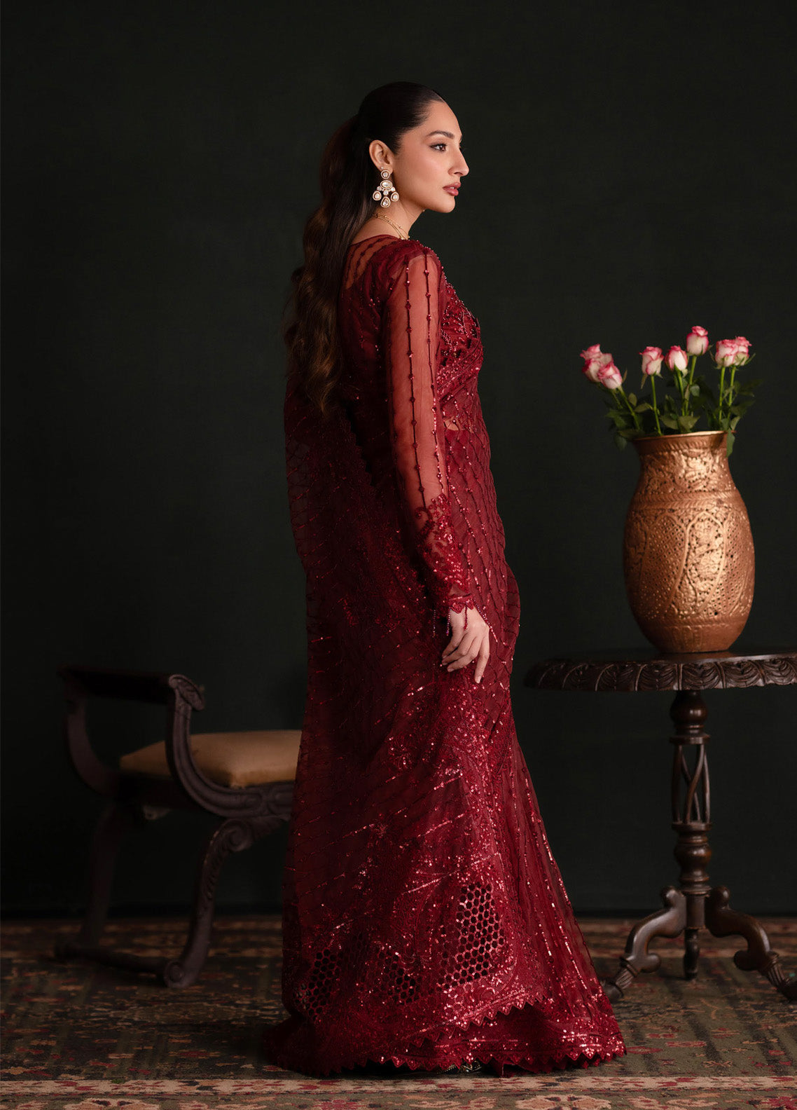 Nooresha By Emaan Adeel Embroidered Net 3 Piece Unstitched Suit EA25N D-LALISH Nooresha By Emaan Adeel Embroidered Net 3 Piece Unstitched Suit EA25N D-LALISH