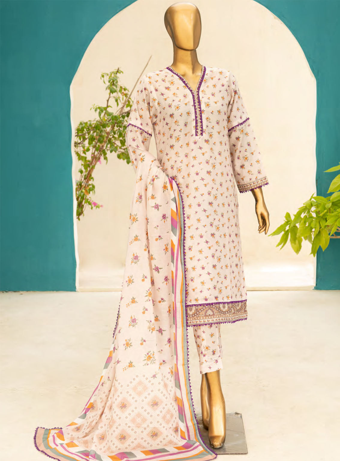 Norah Identic Separates Print Digital Airjet Lawn 3 Piece Unstitched Suit NH24ISV1 D-03 Norah Identic Separates Print Digital Airjet Lawn 3 Piece Unstitched Suit NH24ISV1 D-03