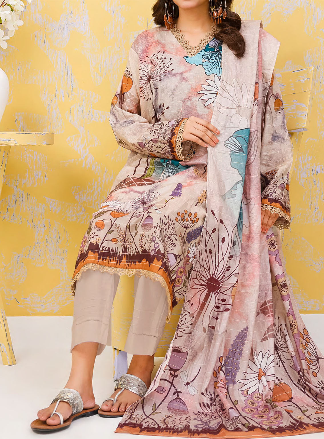Norah Platinum Doriya Zari Printed Lawn 3 Piece Unstitched Suit NH24PDZ D-02 Norah Platinum Doriya Zari Printed Lawn 3 Piece Unstitched Suit NH24PDZ D-02