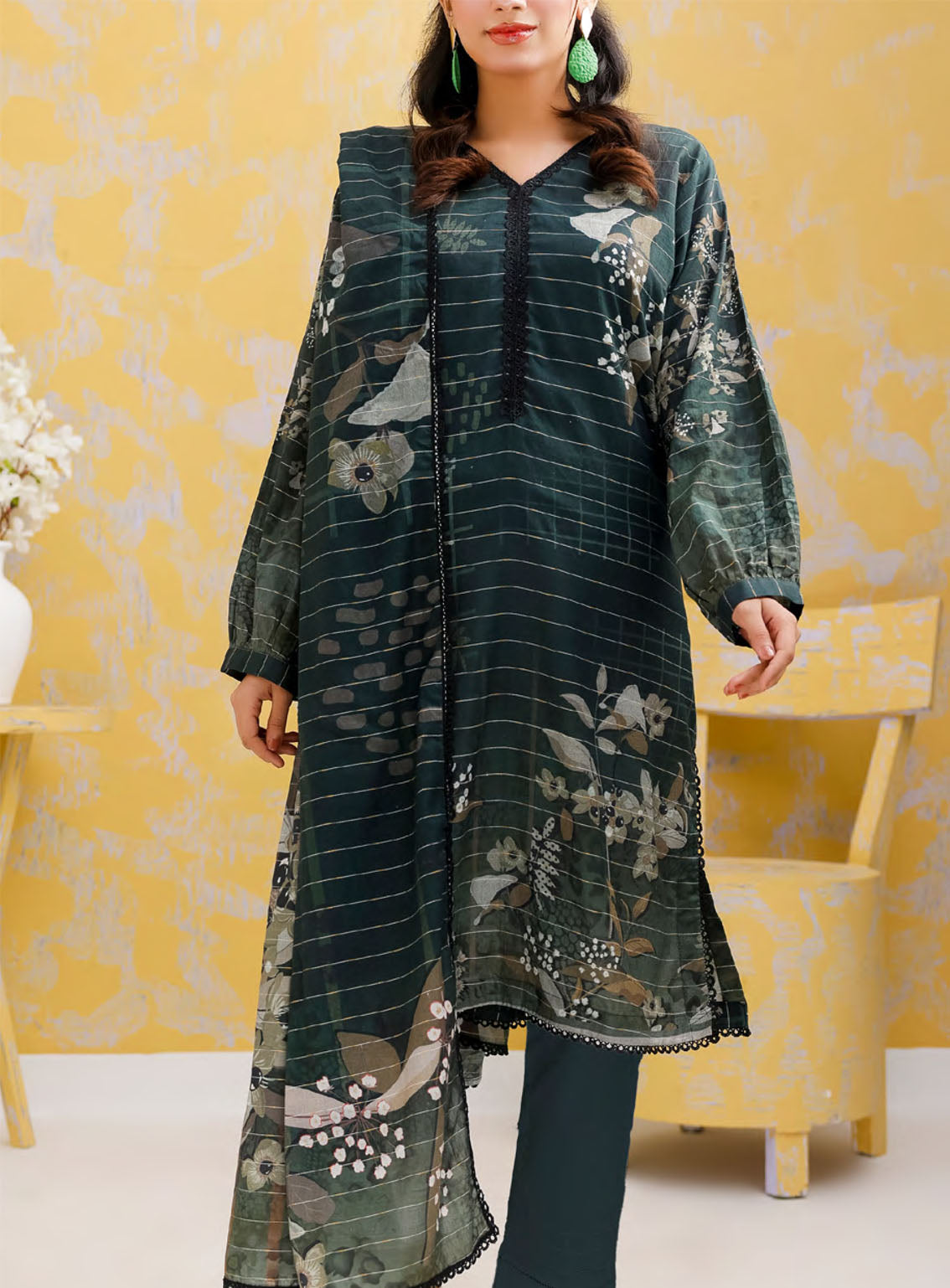 Norah Platinum Doriya Zari Printed Lawn 3 Piece Unstitched Suit NH24PDZ D-07 Norah Platinum Doriya Zari Printed Lawn 3 Piece Unstitched Suit NH24PDZ D-07
