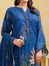 Norah Platinum Doriya Zari Printed Lawn 3 Piece Unstitched Suit NH24PDZ D-08