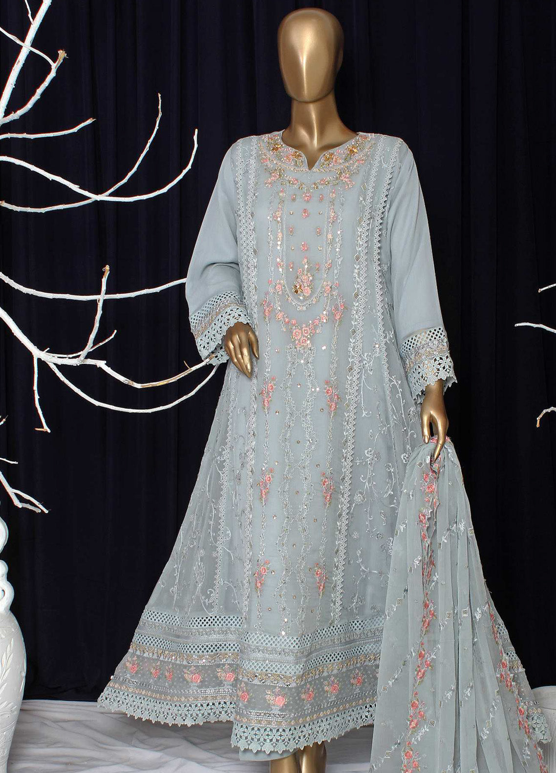 Novah By Romosh Embroidered Chiffon 3 Piece Stitched Suit RNPC25NT D-216 (LG) Novah By Romosh Embroidered Chiffon 3 Piece Stitched Suit RNPC25NT D-216 (LG)