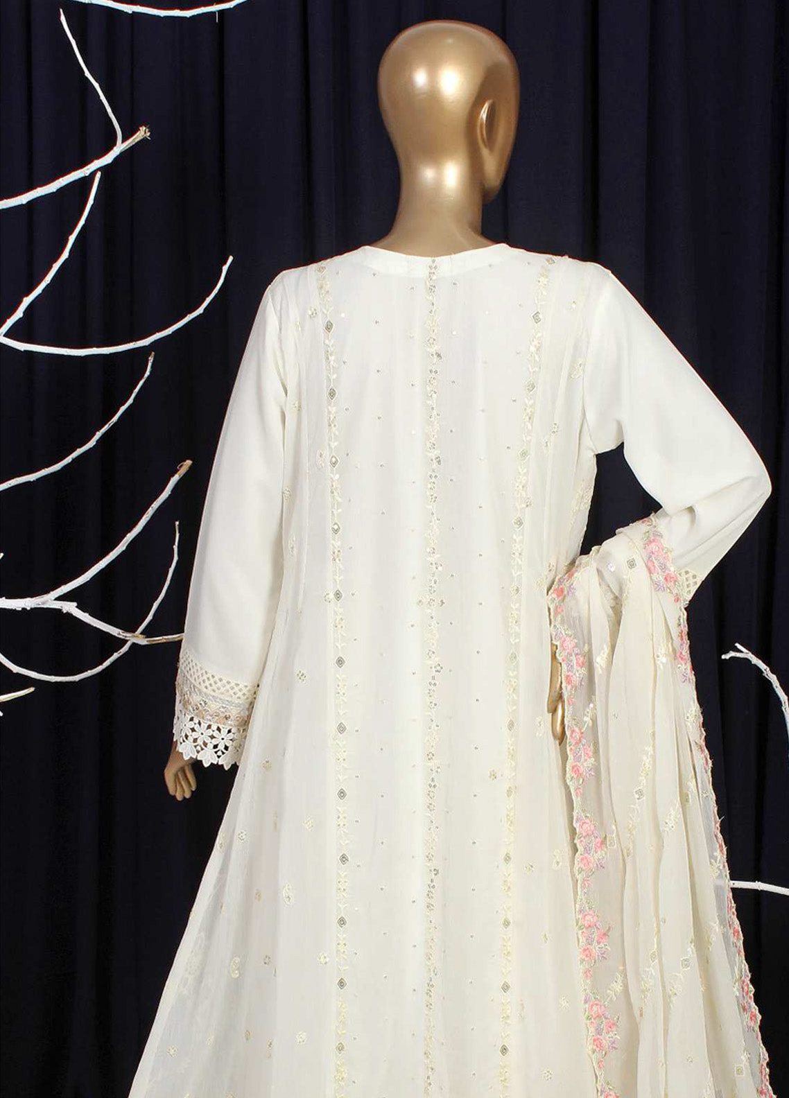 Novah By Romosh Embroidered Chiffon 3 Piece Stitched Suit RNPC25NT D-216 (WT) Novah By Romosh Embroidered Chiffon 3 Piece Stitched Suit RNPC25NT D-216 (WT)