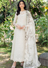 Nura By Zarif Embroidered Textured Lawn 3 Piece Unstitched Suit ZF25NTL D-02 ISARA