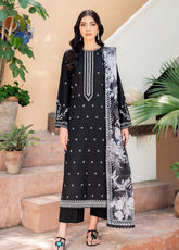 Nura By Zarif Embroidered Textured Lawn 3 Piece Unstitched Suit ZF25NTL D-10 MILHA