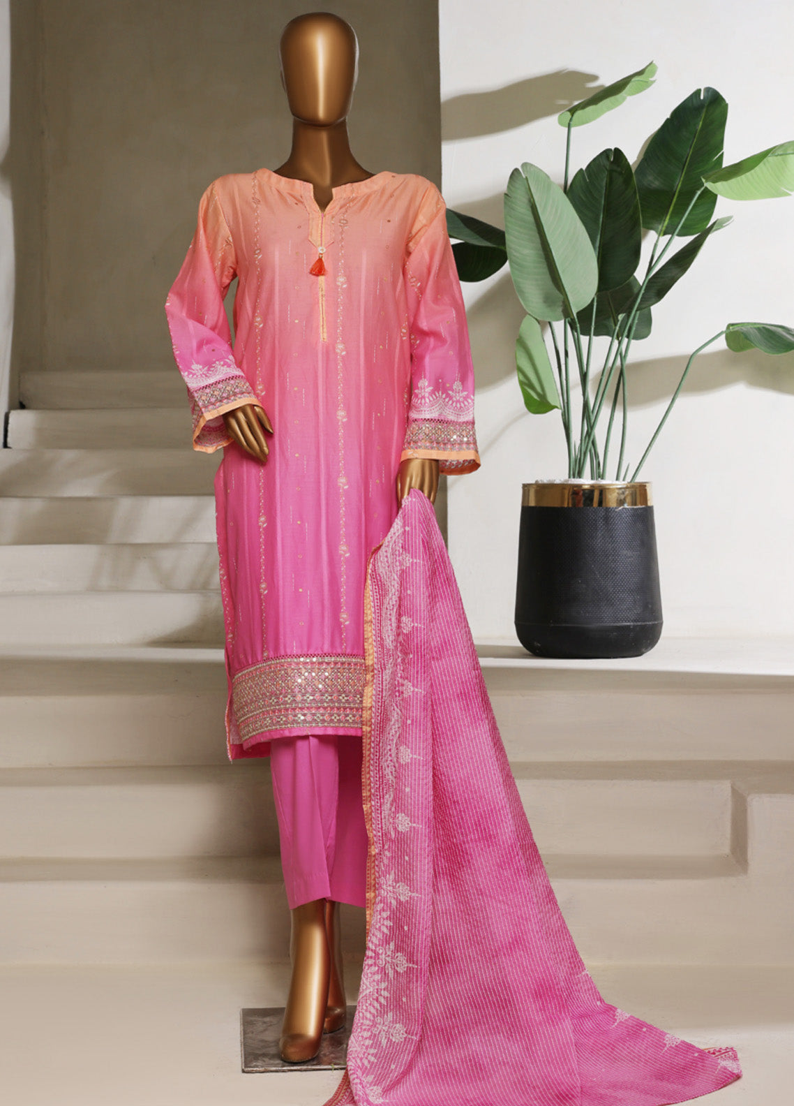 Ombre By HZ Textile Embroidered Jacquard 3 Piece Stitched Suit HZ25ODJ PSJ-032 Ombre By HZ Textile Embroidered Jacquard 3 Piece Stitched Suit HZ25ODJ PSJ-032