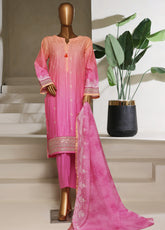 Ombre By HZ Textile Embroidered Jacquard 3 Piece Stitched Suit HZ25ODJ PSJ-032