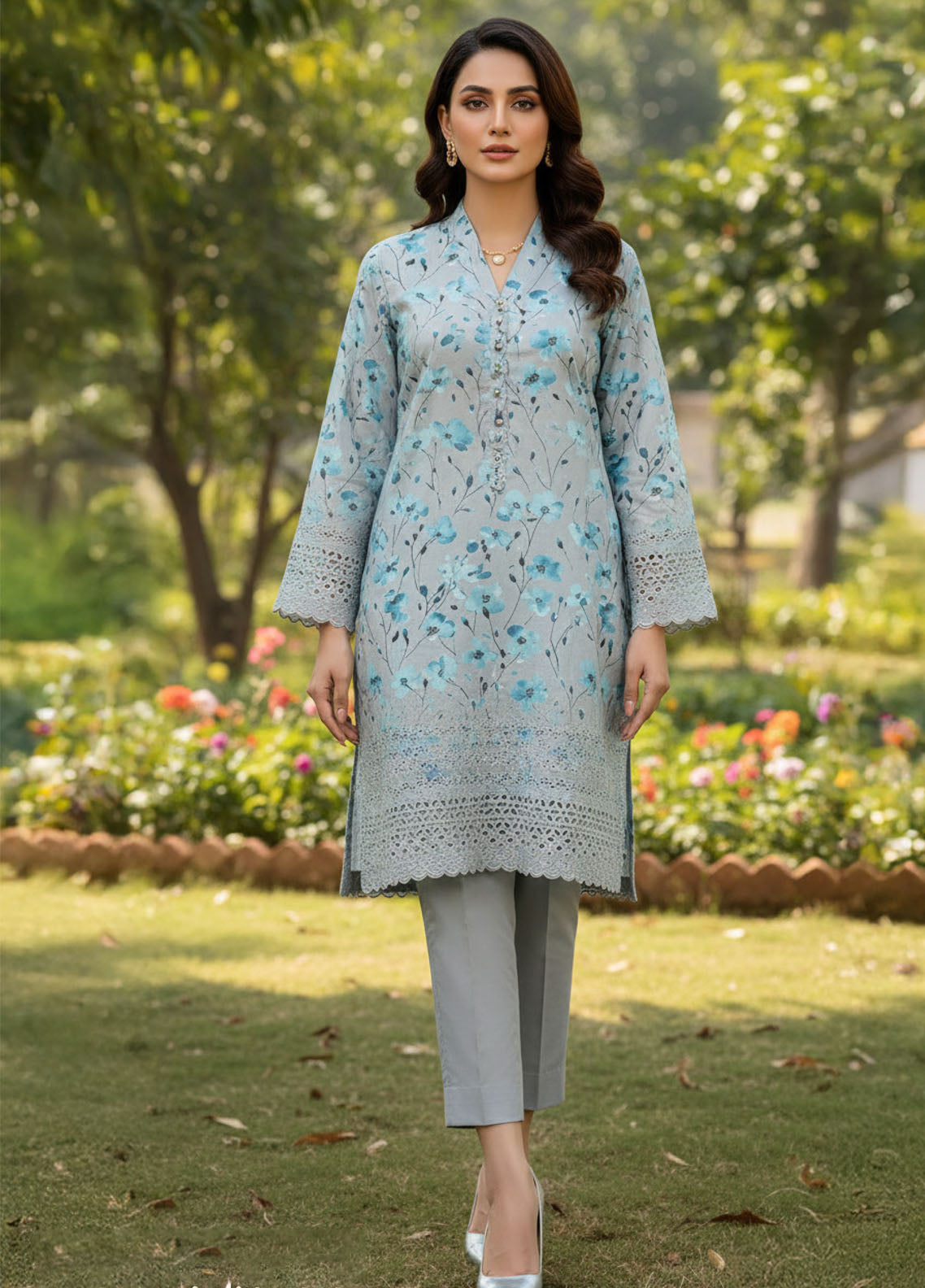 Oppulent By Schick Chikankari Lawn 2 Piece Unstitched Shirt & Trouser SDH26OC D-06 Oppulent By Schick Chikankari Lawn 2 Piece Unstitched Shirt & Trouser SDH26OC D-06