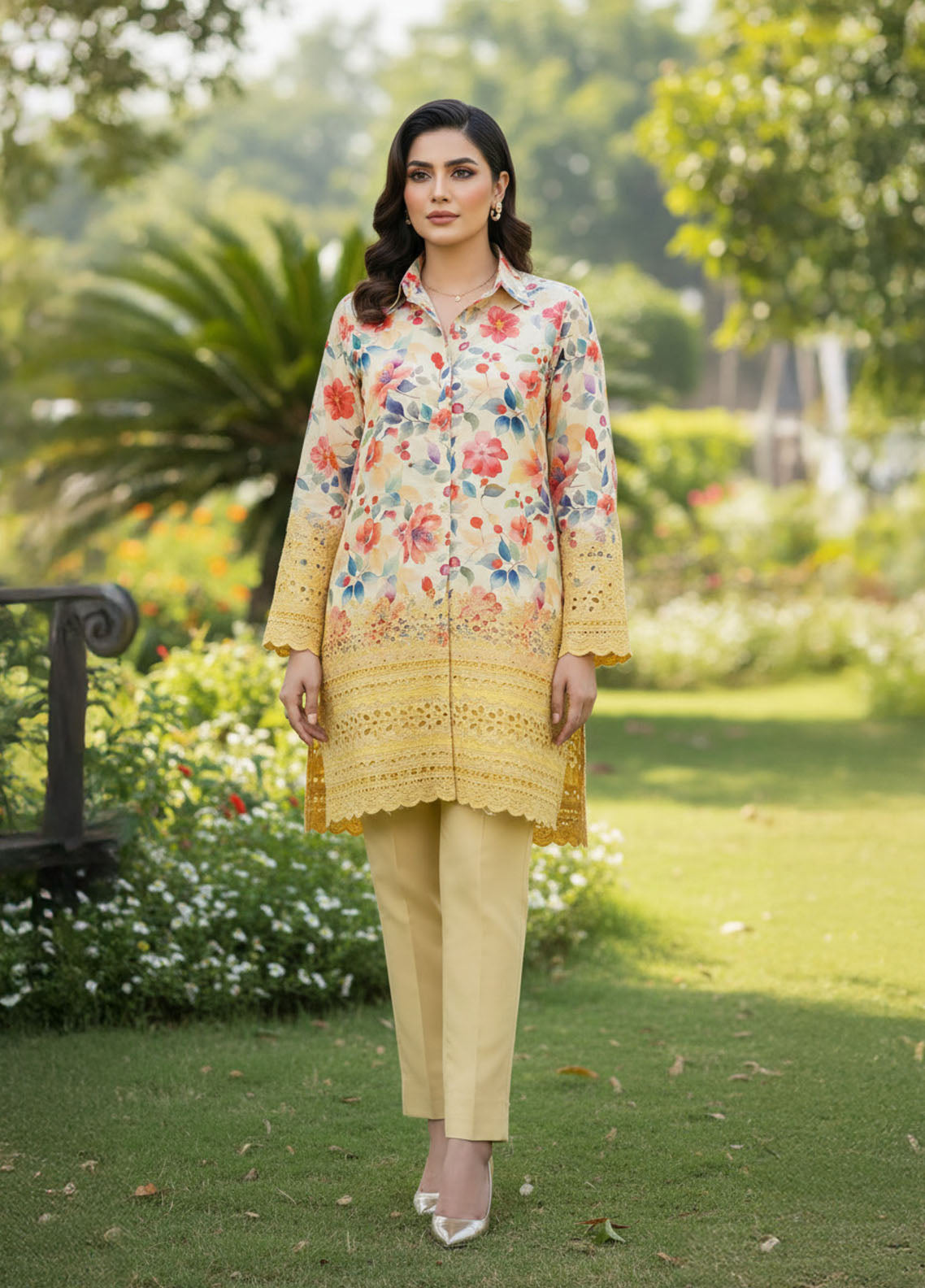Oppulent By Schick Chikankari Lawn 2 Piece Unstitched Shirt & Trouser SDH26OC D-13 Oppulent By Schick Chikankari Lawn 2 Piece Unstitched Shirt & Trouser SDH26OC D-13