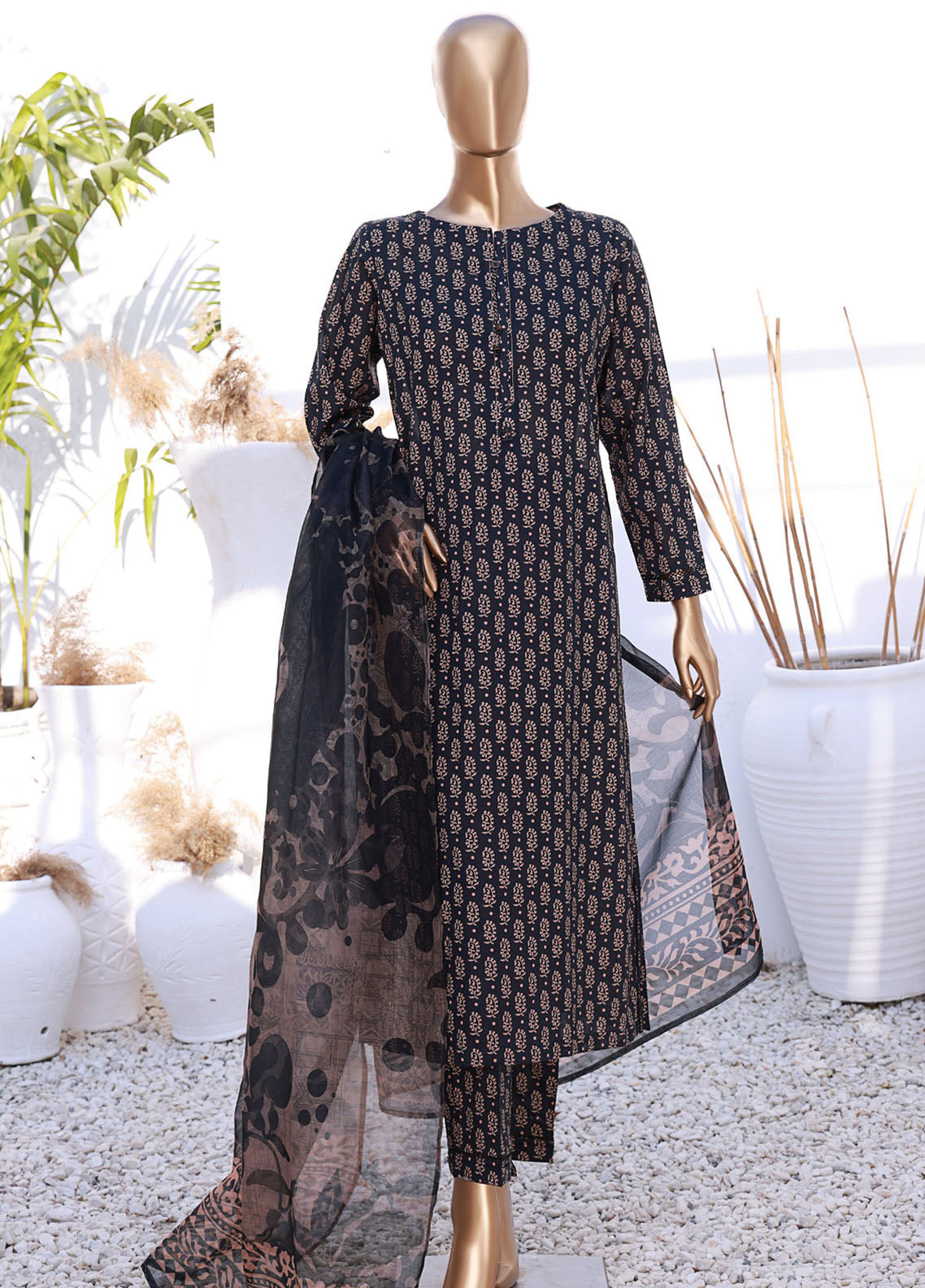 Organic Co-Ords By HZ Printed Lawn 3 Piece Unstitched Suit HZ24OCOL D-501 Organic Co-Ords By HZ Printed Lawn 3 Piece Unstitched Suit HZ24OCOL D-501