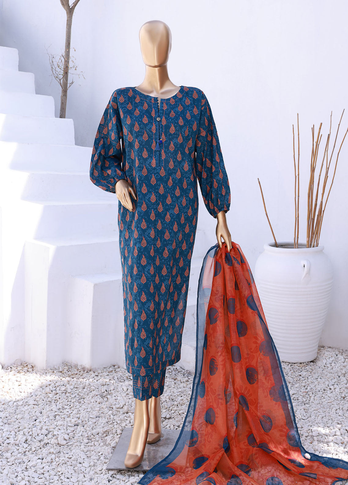 Organic Co-Ords By HZ Printed Lawn 3 Piece Unstitched Suit HZ24OCOL D-502 Organic Co-Ords By HZ Printed Lawn 3 Piece Unstitched Suit HZ24OCOL D-502