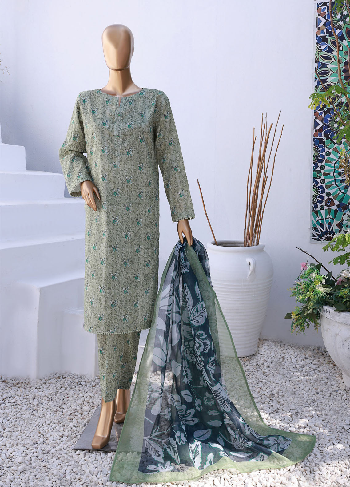 Organic Co-Ords By HZ Printed Lawn 3 Piece Unstitched Suit HZ24OCOL D-504 Organic Co-Ords By HZ Printed Lawn 3 Piece Unstitched Suit HZ24OCOL D-504