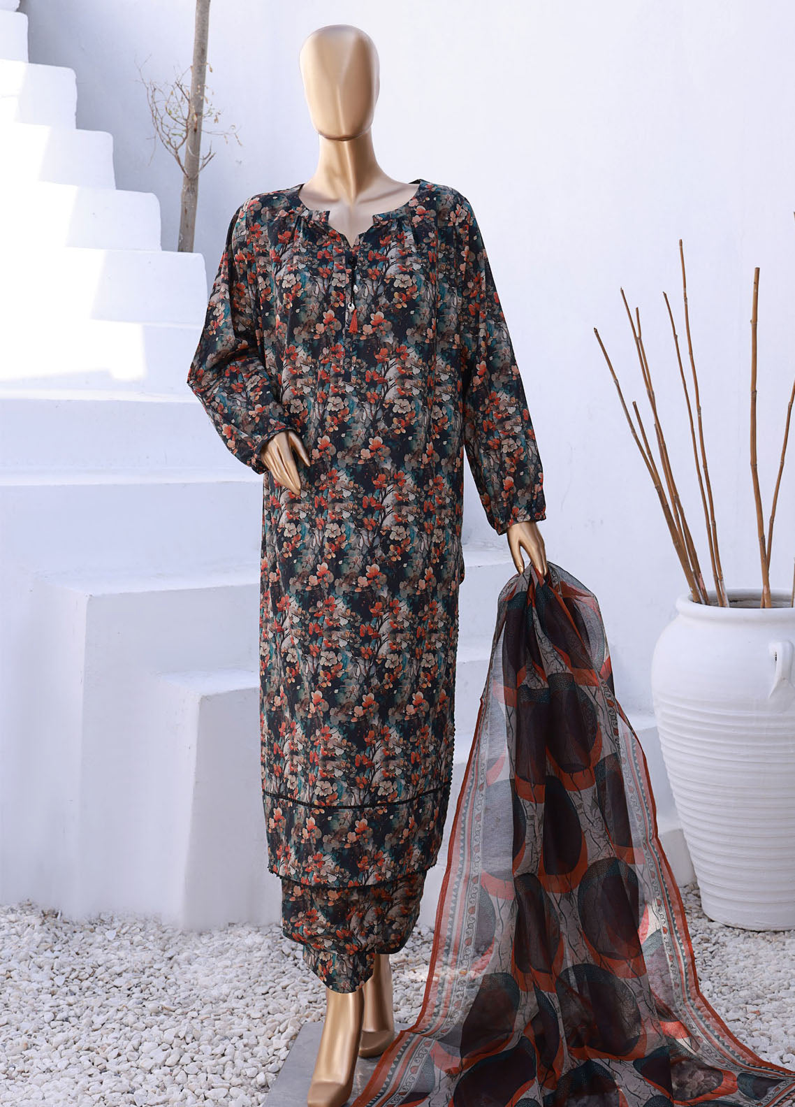 Organic Co-Ords By HZ Printed Lawn 3 Piece Unstitched Suit HZ24OCOL D-505 Organic Co-Ords By HZ Printed Lawn 3 Piece Unstitched Suit HZ24OCOL D-505