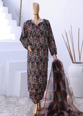 Organic Co-Ords By HZ Printed Lawn 3 Piece Unstitched Suit HZ24OCOL D-505