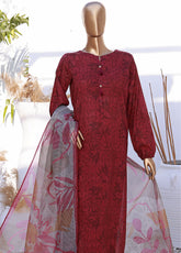 Organic Co-Ords By HZ Printed Lawn 3 Piece Unstitched Suit HZ24OCOL D-508