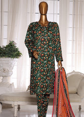 Organic Co-Ords By HZ Textile Printed Lawn 3 Piece Unstitched Suit HZ25O OC-01