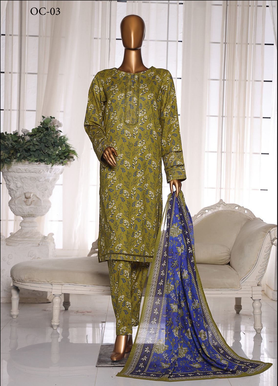 Organic Co-Ords By HZ Textile Printed Lawn 3 Piece Unstitched Suit HZ25O OC-03 Organic Co-Ords By HZ Textile Printed Lawn 3 Piece Unstitched Suit HZ25O OC-03