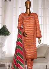 Organic Co-Ords By HZ Textile Printed Lawn 3 Piece Unstitched Suit HZ25O OC-04