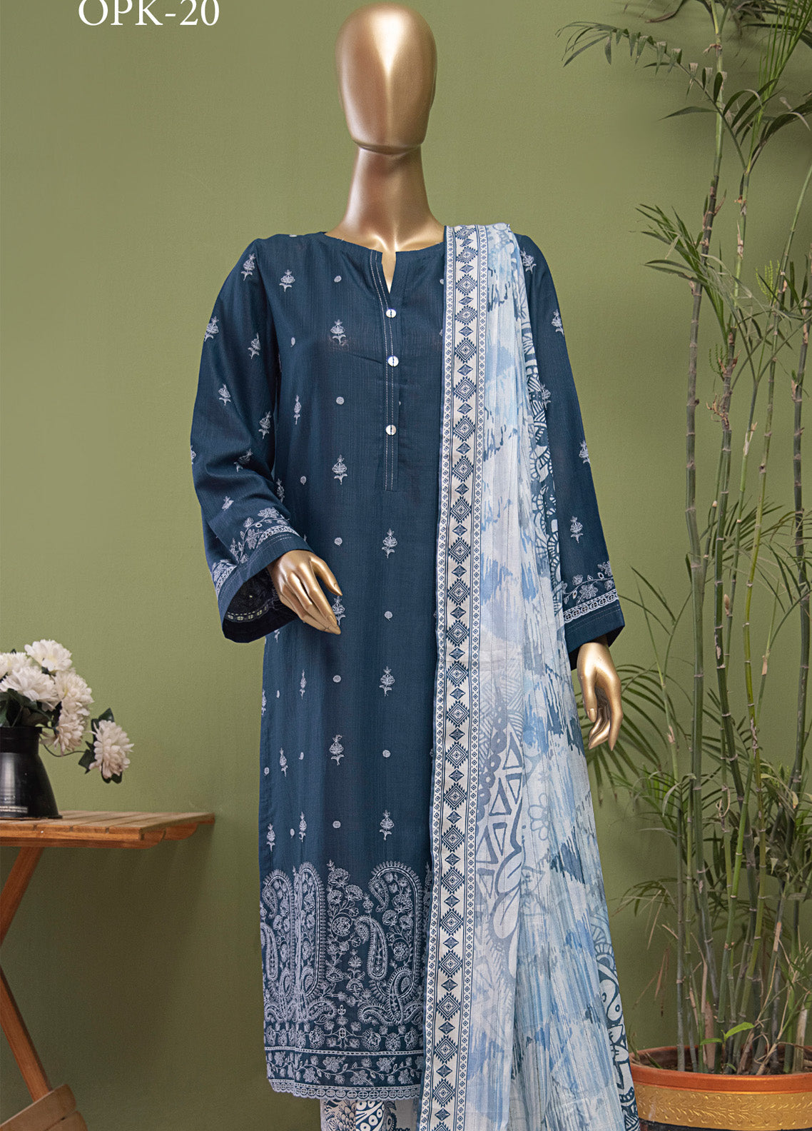 Oriental By HZ Textile Embroidered Lawn 3 Piece Unstitched Suit HZ25O OPK-20 Oriental By HZ Textile Embroidered Lawn 3 Piece Unstitched Suit HZ25O OPK-20