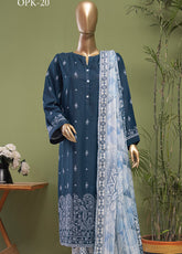 Oriental By HZ Textile Embroidered Lawn 3 Piece Unstitched Suit HZ25O OPK-20