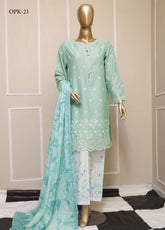 Oriental By HZ Textile Embroidered Lawn 3 Piece Unstitched Suit HZ25O OPK-21