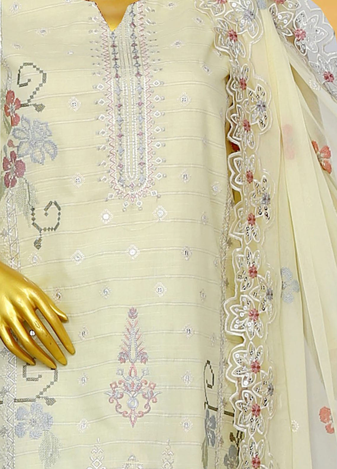Oud By Royal Fashion Premium Embroidered Lawn Banarsi 3 Piece Unstitched Suit RF25ZZOV51 D-70-LM Oud By Royal Fashion Premium Embroidered Lawn Banarsi 3 Piece Unstitched Suit RF25ZZOV51 D-70-LM