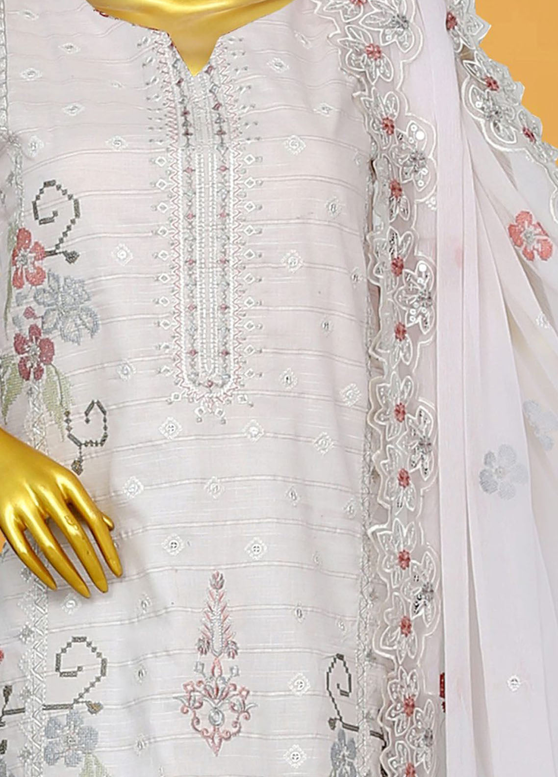 Oud By Royal Fashion Premium Embroidered Lawn Banarsi 3 Piece Unstitched Suit RF25ZZOV51 D-73-CM Oud By Royal Fashion Premium Embroidered Lawn Banarsi 3 Piece Unstitched Suit RF25ZZOV51 D-73-CM