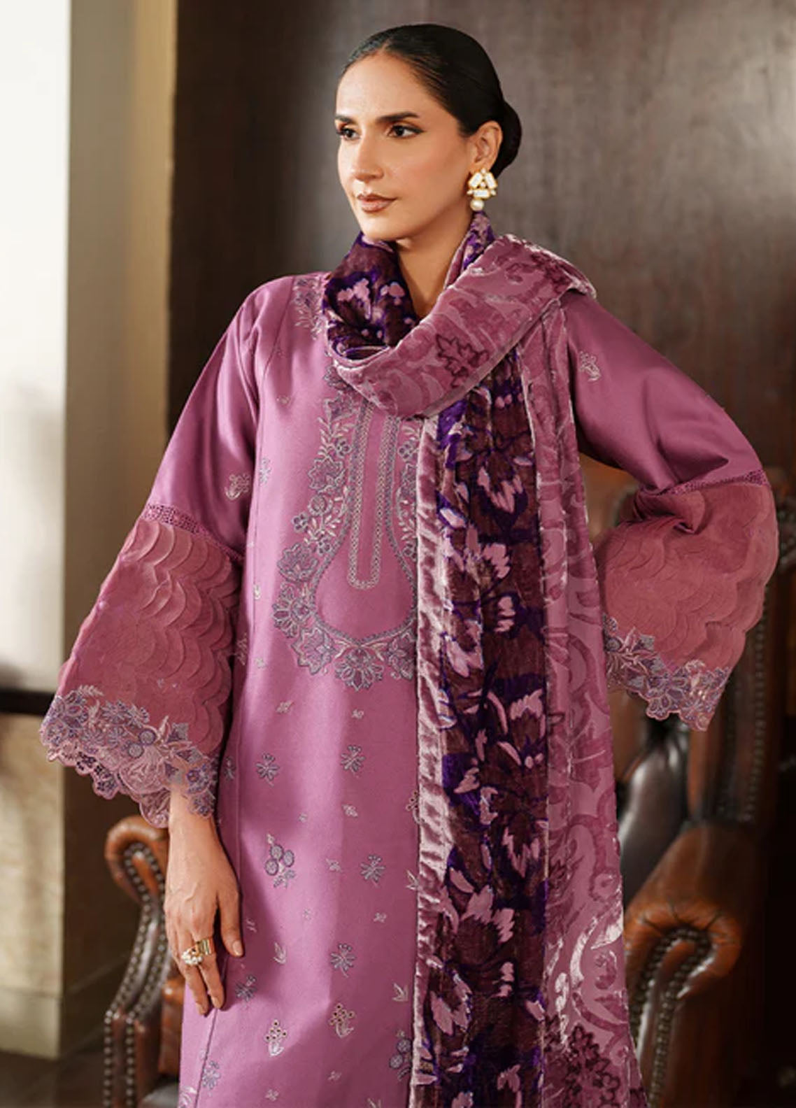 Panache By Parishay Embroidered Corduroy 3 Piece Unstitched Suit PR25PVPS D-PNE-13 Panache By Parishay Embroidered Corduroy 3 Piece Unstitched Suit PR25PVPS D-PNE-13